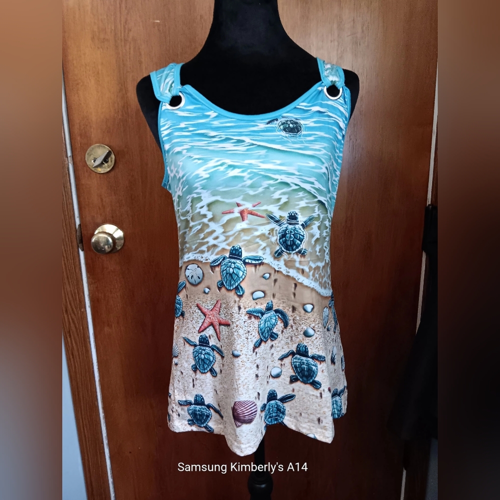 Samsung Kimberly's A14 Beach Print Tank Top